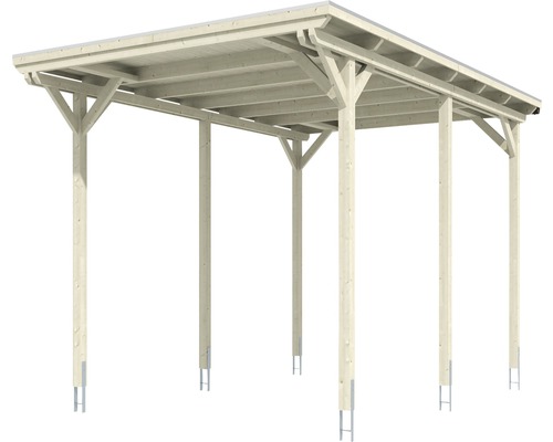 Holz Carport mit Flachdach