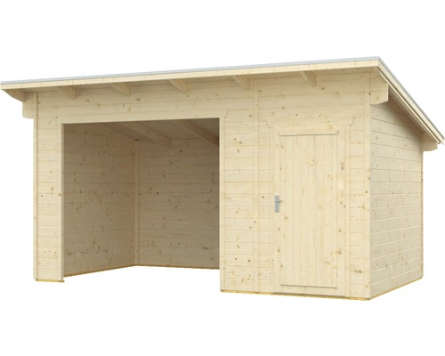 Holzgarage mit Seitentür für Gartengeräte