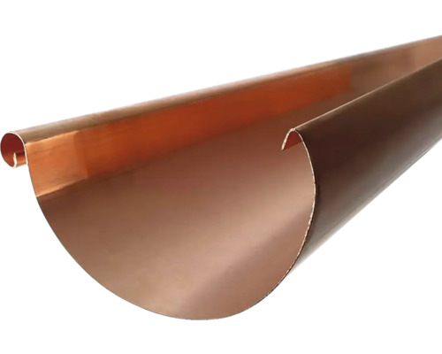 Zambelli Dachrinne Kupfer halbrund für Rinnengröße 280 mm L = 3000 mm Zambelli Dachrinne Kupfer halbrund für Rinnengröße 280 mm L = 3000 mm