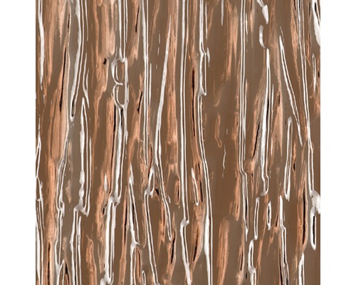 Polystyrolplatte 5x500x1000 mm Baumrinde-grob bronze Dekorglas mit Strukturmuster