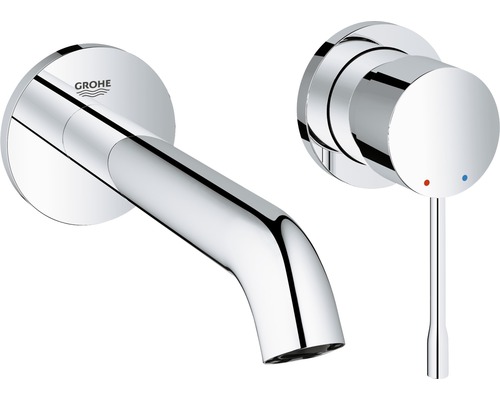 GROHE Waschtischarmatur Unterputz ESSENCE chrom ohne Unterputzgrundkörper 19408001 Grohe Logo Armatur für Waschtische zur Wandmontage