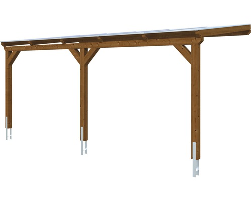 Holzcarport mit transparentem Dach