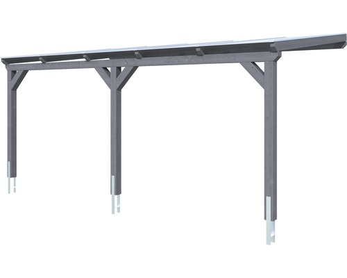 Holzcarport mit Pfosten und Dach