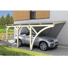 Einzelcarport SKAN HOLZ Eifel inkl. 1 Einfahrtsbogen, Pfostenanker 300 x 541 cm natur