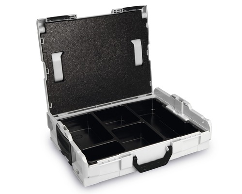 Offener Werkzeugkoffer mit Fächern zur Aufbewahrung