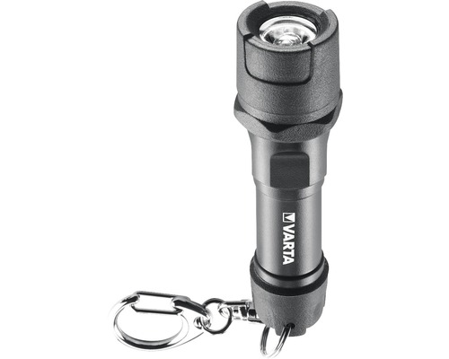 Schwarze Varta Mini-Taschenlampe mit Schlüsselanhänger