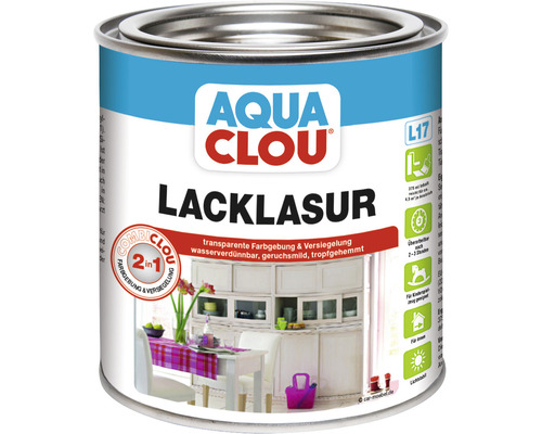Clou Lack-Lasur Combi Aqua L17 farblos 375 ml
