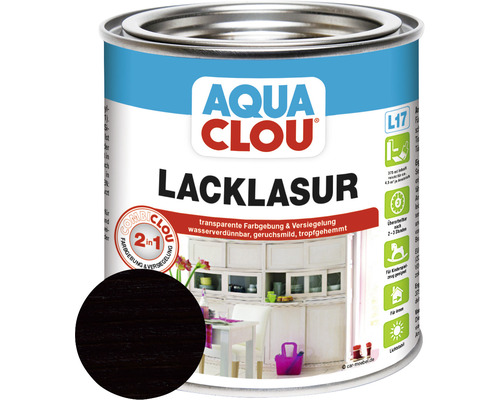 Clou Lack-Lasur Combi Aqua L17 mahagoni 375 ml