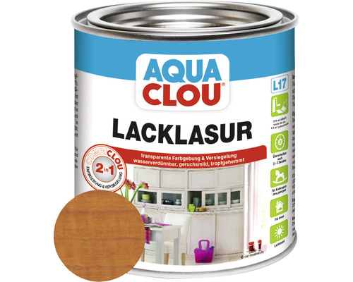Clou Lack-Lasur Combi Aqua L17 kiefernblond 375 ml