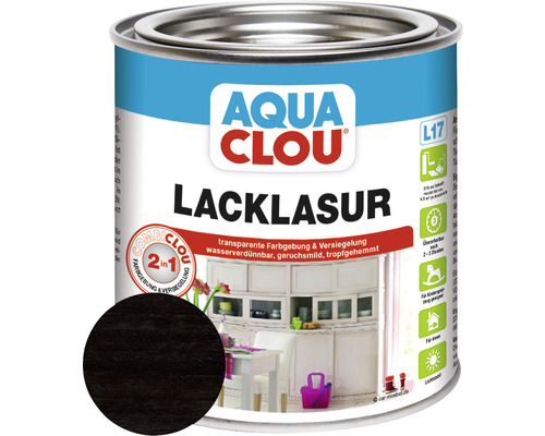 Clou Lack-Lasur Combi Aqua L17 mahagonibraun 375 ml Aqua Clou Lacklasur Dose mit Farbbeispiel