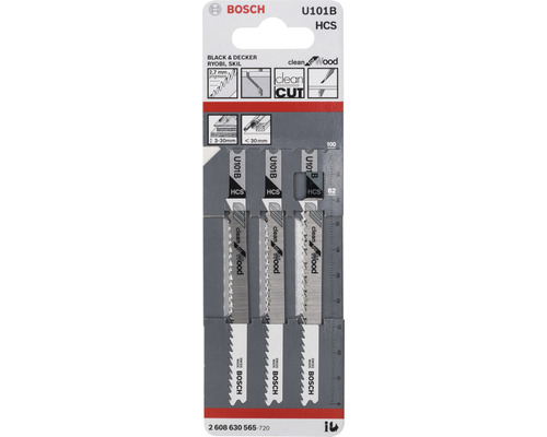 Bosch Stichsägeblätter U101B HCS im Set