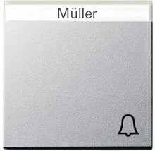 Namensschild mit Klingelsymbol und dem Namen Müller