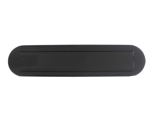 Briefkasten Briefeinwurf Intersteel oval BxH 340/80 mm schwarz matt mit Klappe Briefschlitz für Türen