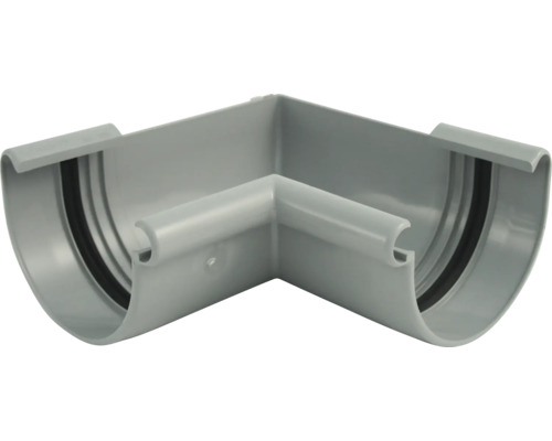 Marley Innenecke Kunststoff halbrund 90° Fenstergrau RAL 7040 NW 150 mm Dachrinnenwinkel aus Kunststoff