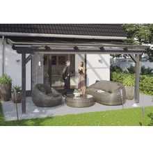 Terrassenüberdachung SKAN HOLZ Ancona 541x300 cm schiefergrau