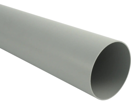 Marley Fallrohr Kunststoff rund Fenstergrau RAL 7040 Ø 75 mm L= 2500 mm Graues Kunststoffrohr