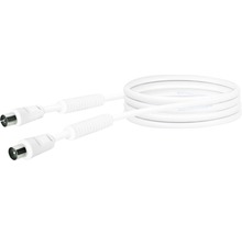 Antennen Anschlusskabel 90 dB IEC-Stecker/IEC-Buchse 1 m weiß Schwaiger KVKF10532-thumb-0