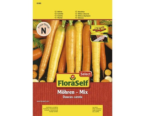 Möhre FloraSelf Select 3 Sorten samenfestes Saatgut Gemüsesamen Saatband 3x1 m FloraSelf Möhren Mix Samenpackung