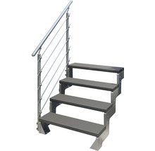 Einzelstufe für Außentreppe Pertura Tallis Trimax anthrazit für doppelte Unterkonstruktion 100x22x4 cm-thumb-1