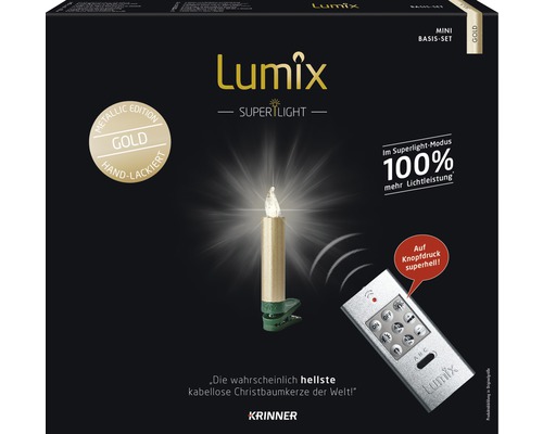 Lumix Superlight Mini Basis-Set mit kabellosen Christbaumkerzen und Fernbedienung