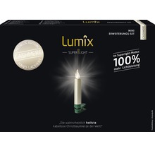 6er-Set kabellose LED Weihnachtsbaumkerzen Erweiterungs-Set Krinner Lumix Superlight Mini cashmer Lichterfarbe warmweiß inkl. Timerfunktion und Batterie