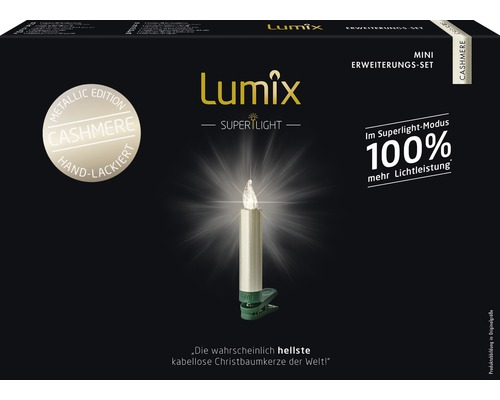 Lumix Mini Erweiterungsset Christbaumkerze Cashmere im Karton