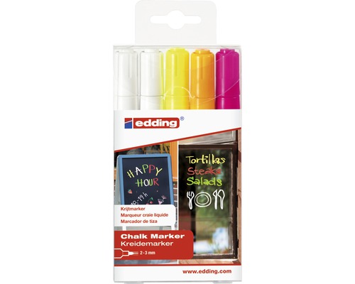 Edding Kreidemarker Set mit vier Stiften