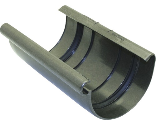 Marley Rinnenverbindungsschale Kunststoff halbrund Anthrazit metallic DB703 NW 125 mm Dachrinne aus Kunststoff