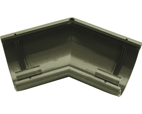Marley Innen- und Aussenecke Kunststoff halbrund 135° Anthrazit metallic NW 100 mm Regenrinnenwinkel für die Eckmontage