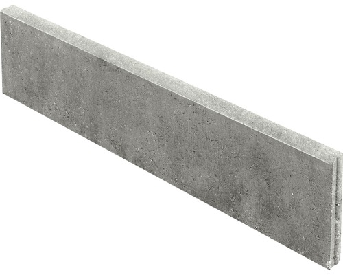 Beton Rasenkantenstein grau beidseitig abgerundet 100 x 5 x 15 cm
