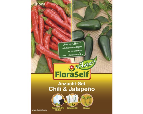 Anzucht-Set Chili & Jalapeno Gemüsesamen FloraSelf Nature