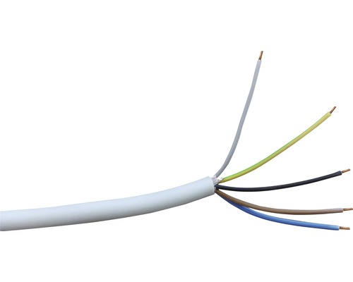 Kabel NYM-J 5x1,5 mm² | 50m Elektrokabel mit PVC Mantel universell &  vielseitig einsetzbar, Stromkabel für Elektroinstallation, Feuchtraumkabel