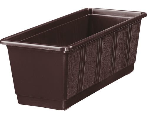 Blumenkasten geli Standard Kunststoff 40x17x14 cm braun Rechteckiger Pflanzkasten aus Kunststoff