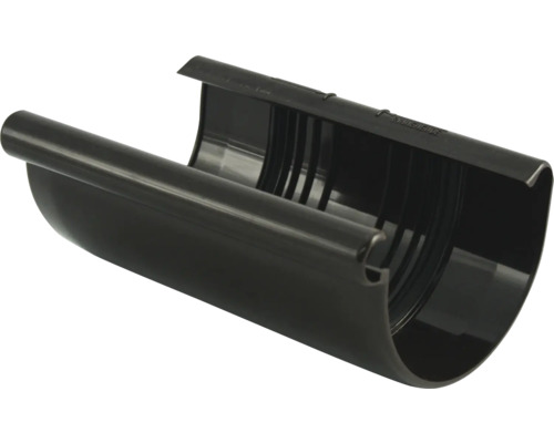 Marley Rinnenverbinder Kunststoff halbrund Schokoladenbraun RAL 8017 NW 100 mm Halbrunde Dachrinne aus Kunststoff