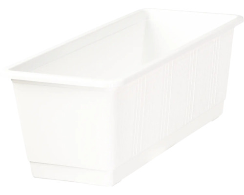 Blumenkasten geli Standard Kunststoff 40x17x14 cm weiß Rechteckiger Pflanzkasten aus Kunststoff