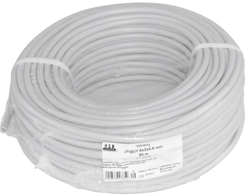 Telefonleitung JY(St)Y 6x2x0,6 mm, 50 Meter Rolle