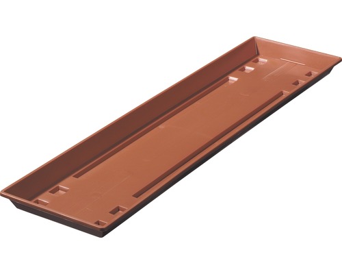 Blumenkastenuntersetzer geli Kunststoff 59 x 15 x 2,5 cm terrakotta Pflanzgefäßuntersetzer für den Gartenbereich