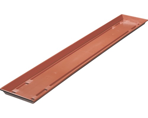 Blumenkastenuntersetzer geli Kunststoff 98 x 15 x 2,5 cm terracotta Länglicher Untersetzer für Pflanzgefäße