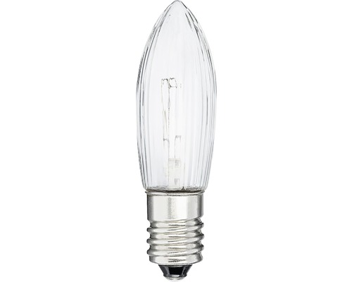 Klarglas Kerzenlampe mit E14 Fassung