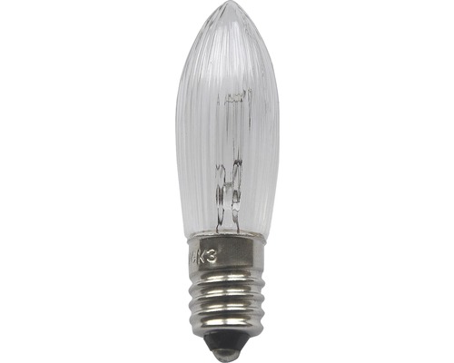 Klare Kerzenlampe mit E14 Fassung