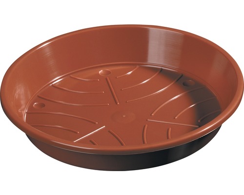 Blumentopf Untersetzer geli Kunststoff Ø 12 H 2 cm terracotta Untersetzer für Blumentöpfe aus Kunststoff