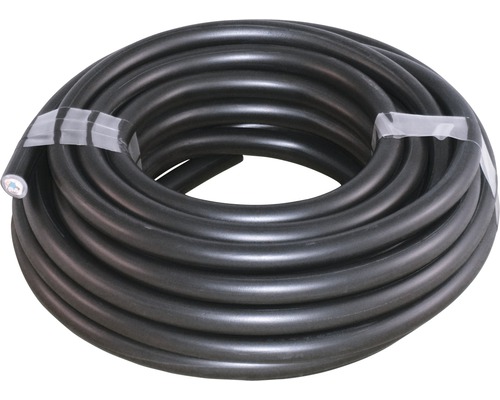 Gerollte schwarze Stromleitung