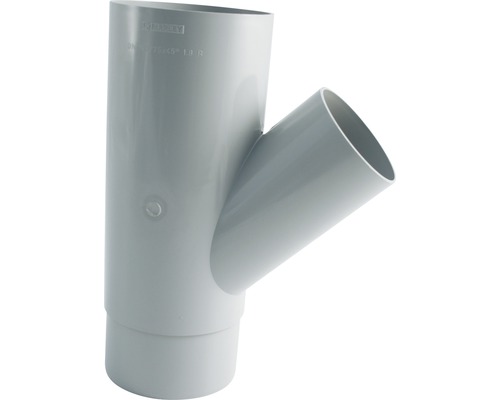 Marley Rohrabzweig Kunststoff rund 45° Fenstergrau RAL 7040 NW 105/105 mm Abzweigrohr für Sanitärinstallationen