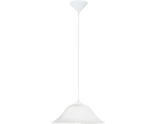 Weiße Pendelleuchte mit Glasschirm für Innenräume