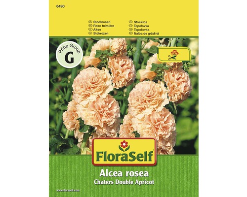 Stockrose 'Chaters Double Apricot' FloraSelf samenfestes Saatgut Blumensamen