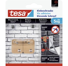 Tesa Klebeschraube für Mauerwerk zum einfachen Anbringen und Entfernen