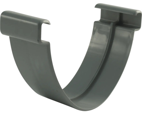 Marley Duplex Rinnenrinnenverbinder Kunststoff halbrund Fenstergrau RAL 7040 NW 80 mm Dachrinnenhalter aus Kunststoff