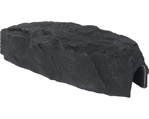 Dekoration VARIOGART Höhle L3 25 x 9 x 5 cm Schiefer-anthrazit Dekorativer Unterschlupf in Steinoptik für Aquarien und Terrarien