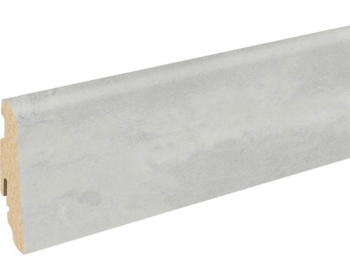 SKANDOR Sockelleiste Beton Clair FOFA704 FU60L 19 x 58 x 2400 mm Sockelleiste aus Holzwerkstoff mit Dekor