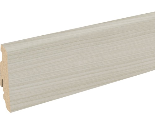 SKANDOR Sockelleiste Kirsche weiß FOFA172 FU60L 19 x 58 x 2400 mm Sockelleiste mit Holzmaserung